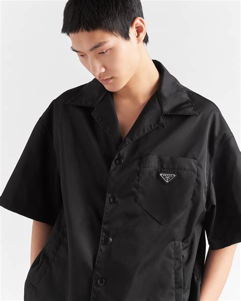 prada men's short sleeve shirt|prada nylon short sleeve.